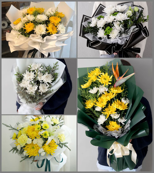 广东江门市台山市台城街道园田社区白事花束代送